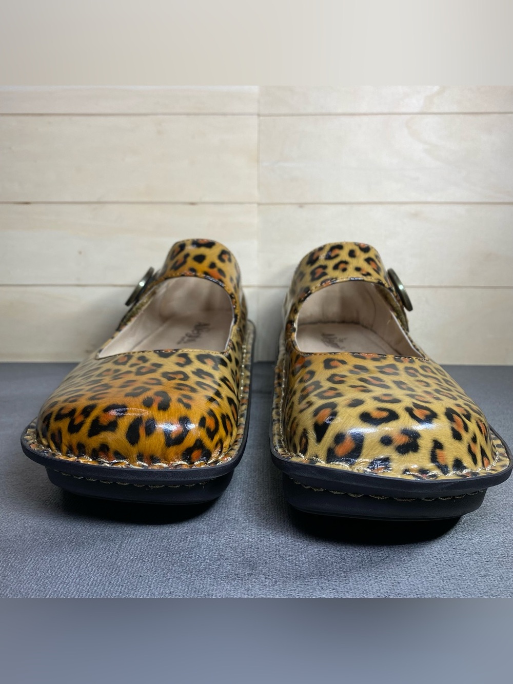 Alegria Paloma Mary Jane Leopard Print Women's Size 10 Shoes EU40 Patent Leather - Picture 5 of 11